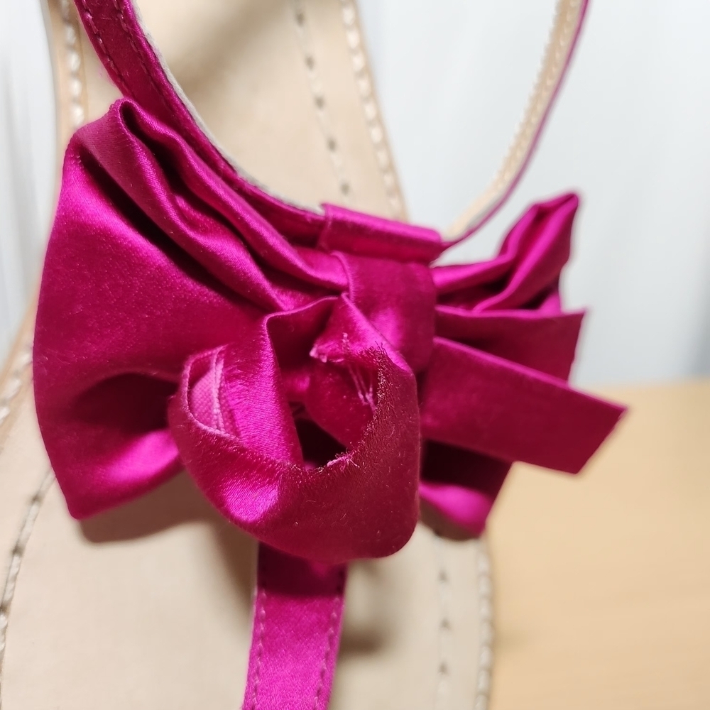 NWOB Kate Spade Pink Satin Bow Coquette Sandals US 9.5 - Picture 5 of 8